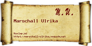 Marschall Ulrika névjegykártya